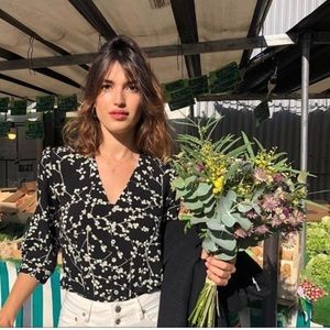 Rouje Paris Dalida Blouse in Black Holly size 34